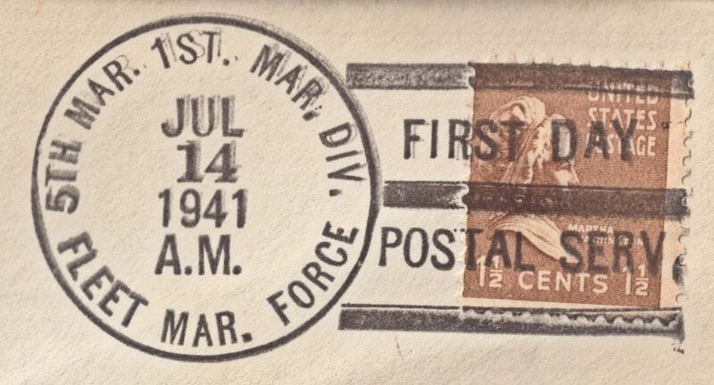 File:GregCiesielski 5THM 1STMarDiv 19410714 2 Postmark .jpg