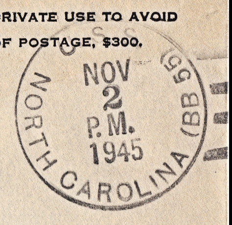 File:GregCiesielski NorthCarolina BB55 19451102 1 Postmark.jpg