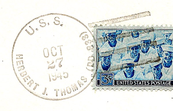 File:JohnGermann Herbert J. Thomas DD833 19451027 1a Postmark.jpg