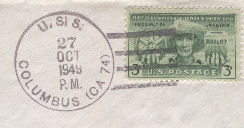 GregCiesielski Columbus CA74 19491027 1 Postmark.jpg