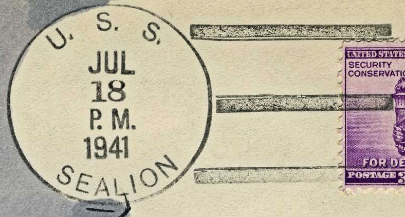File:GregCiesielski Sealion SS195 19410618 1 Postmark.jpg
