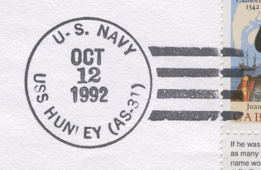 File:GregCiesielski Hunley AS31 19921012 1 Postmark.jpg