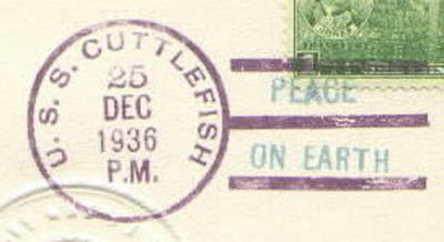 File:FirstMuseum Cuttlefish SS171 19361225r 1 Postmark.jpg