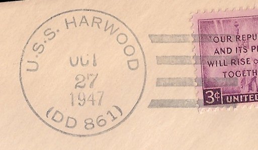 File:GregCiesielski Harwood DD861 19471027 1 Postmark.jpg