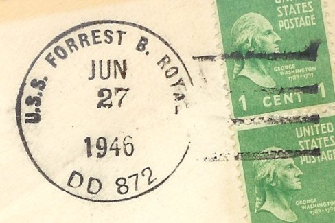 File:GregCiesielski ForrestRoyal DD872 19460627 1 Postmark.jpg