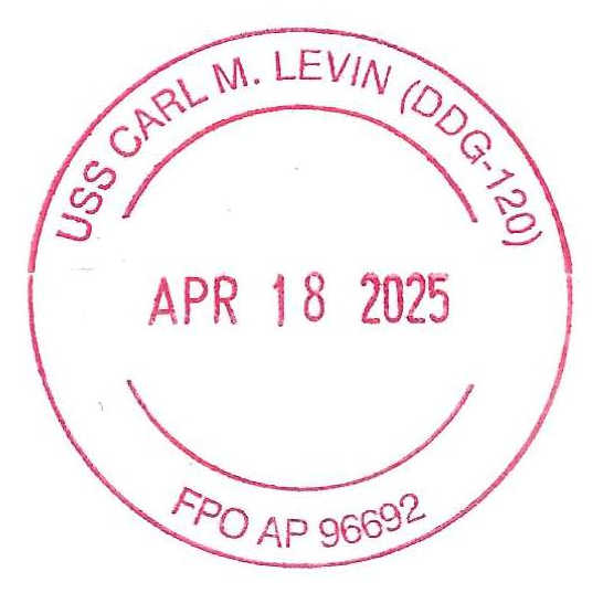 File:GregCiesielski CarlMLevin DDG120 20250418 2 Postmark.jpg
