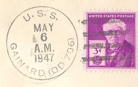 File:GregCiesielski Gainard DD706 19470506 1 Postmark.jpg