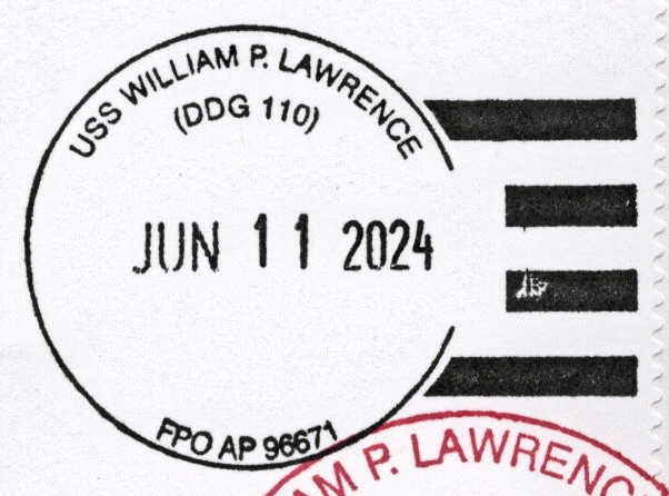File:GregCiesielski WilliamPLawrence DDG110 20240611 1 Postmark.jpg