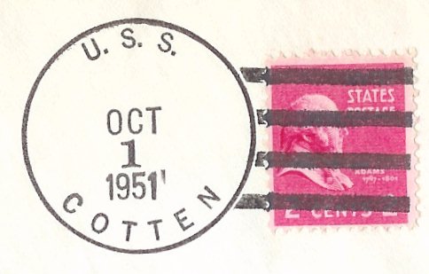 File:GregCiesielski Cotten DD669 19511001 1 Postmark.jpg