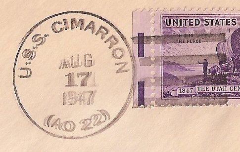 File:GregCiesielski Cimarron AO22 19470817 1 Postmark.jpg
