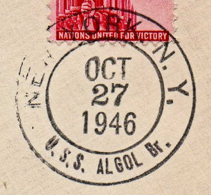 File:GregCiesielski Algol AKA54 19461027 1 Postmark.jpg