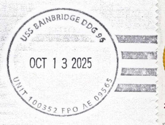 File:GregCiesielski Bainbridge DDG96 20251013 1 Postmark.jpg