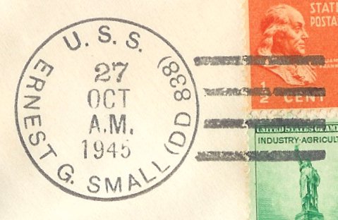 File:GregCiesielski ErnestGSmall DD838 19451027 1 Postmark.jpg