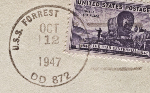File:GregCiesielski ForrestRoyal DD872 19471012 1 Postmark.jpg