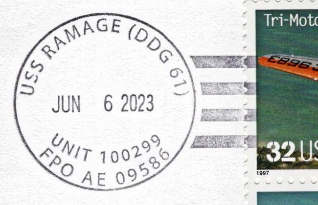 File:GregCiesielski Ramage DDG61 20230606 1 Postmark.jpg