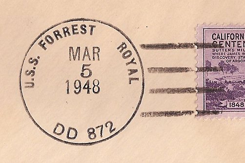 File:GregCiesielski ForrestRoyal DD872 19480305 1 Postmark.jpg