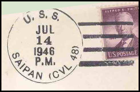 File:GregCiesielski Saipan CVL48 19460714 1 Postmark.jpg