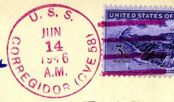File:GregCiesielski Corregidor CVE58 19460614 1 Postmark.jpg