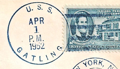 File:GregCiesielski Gatling DD671 19520401 1 Postmark.jpg
