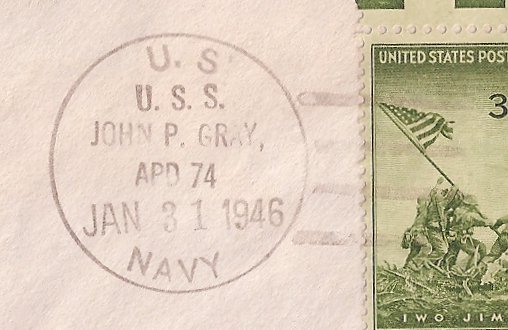 File:GregCiesielski JohnPGray APD74 19460131 2 Postmark.jpg