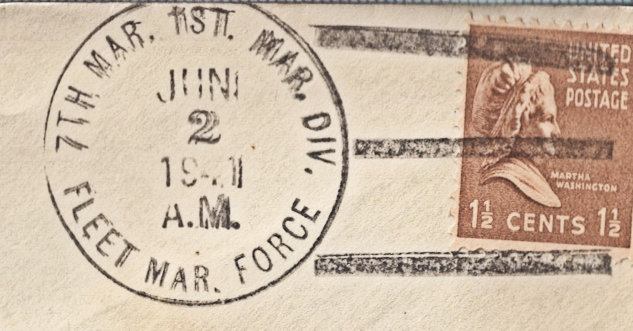 File:GregCiesielski 7thMar1stMardiv 19410602 1 Postmark.jpg