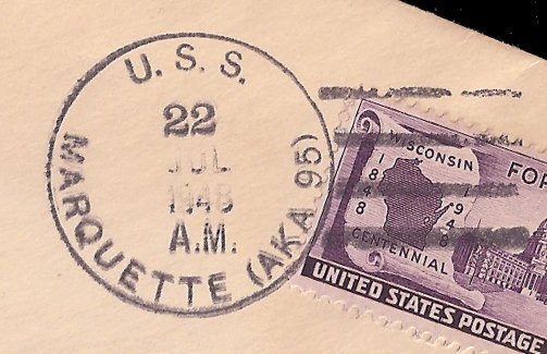 File:GregCiesielski Marquette AKA95 19480722 1 Postmark.jpg