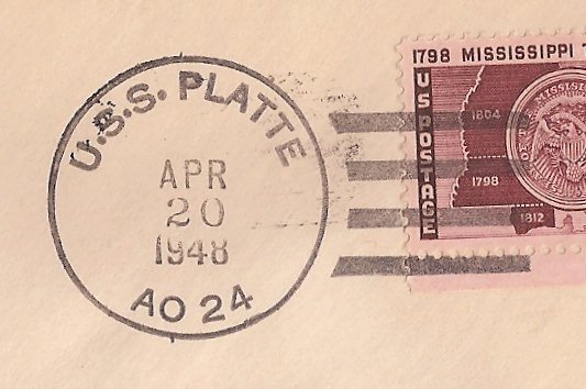 File:GregCiesielski Platte AO24 19480420 1 Postmark.jpg