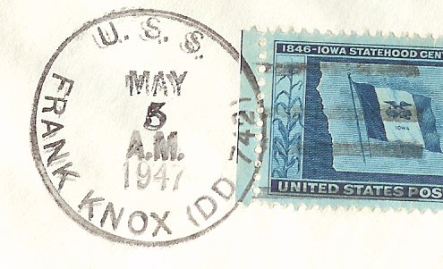 File:GregCiesielski FrankKnox DD742 19470505 1 Postmark.jpg