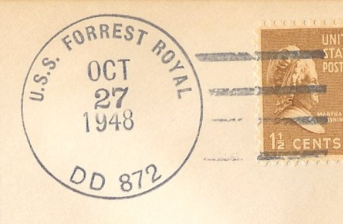 File:GregCiesielski ForrestRoyal DD872 19481027 1 Postmark.jpg
