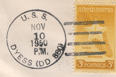File:GregCiesielski Dyess DD880 19501110 1 Postmark.jpg