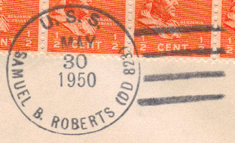 File:GregCiesielski SamuelBRoberts DD823 19500530 1 Postmark.jpg