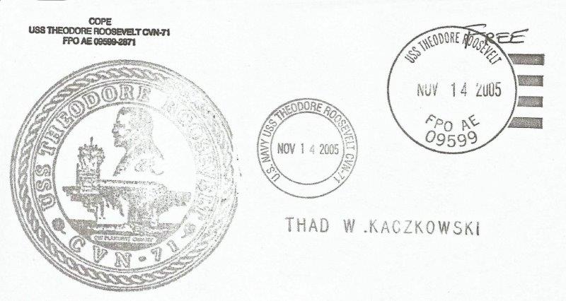 File:GregCiesielski TheodoreRoosevelt CVN71 20051114 1 Front.jpg