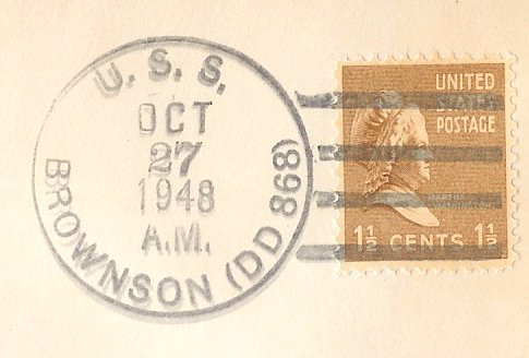 File:GregCiesielski Brownson DD868 19481027 1 Postmark.jpg