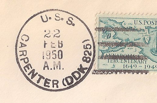 File:GregCiesielski Carpenter DDK825 19500222 1 Postmark.jpg