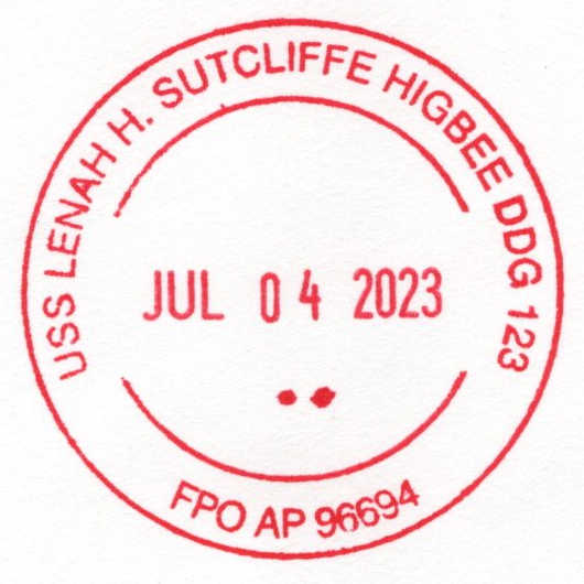 File:GregCiesielski LenahSutcliffeHigbee DDG123 20230704 2 Postmark.jpg