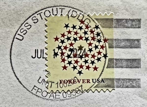 File:GregCiesielski Stout DDG55 20240710 1 Postmark.jpg