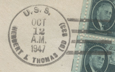 File:GregCiesielski HJThomas DD833 19471012 2 Postmark.jpg