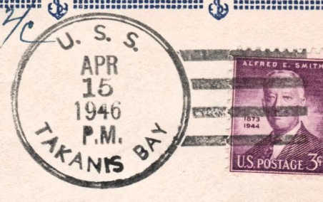 File:GregCiesielski TakanisBay CVE89 19460415 1 Postmark.jpg