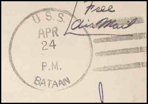 File:GregCiesielski Bataan CVL29 19510424 1 Postmark.jpg