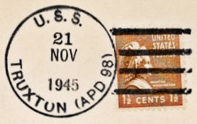 File:GregCiesielski Truxtun APD98 19451121 1 Postmark.jpg
