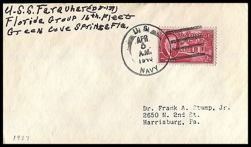 File:GregCiesielski Farquhar DE139 19460405 1 Postmark 1 Front.jpg