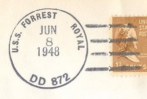 GregCiesielski ForrestRoyal DD872 19480608 1 Postmark.jpg