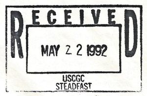 GregCiesielski Steadfast WMEC623 19920522 1 Postmark.jpg