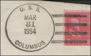 GregCiesielski Columbus CA74 19540331 1 Postmark.jpg