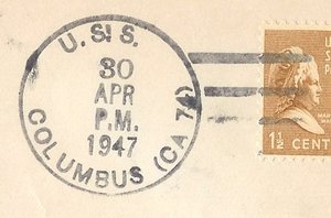 GregCiesielski Columbus CA74 19470430 1 Postmark.jpg