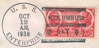 Thumbnail for File:GregCiesielski Enterprise CV6 19381012 1 Postmark.jpg