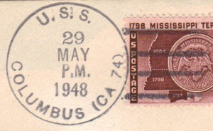 GregCiesielski Columbus CA74 19480529 1 Postmark.jpg