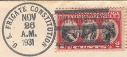 Thumbnail for File:GregCiesielski Constitution (None) 19311126 1 Postmark.jpg