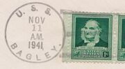 Thumbnail for File:LFerrell Bagley DD386 19411111 1 Postmark.jpg
