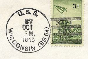 JohnGermann Wisconsin BB647 19451027 1a Postmark.jpg